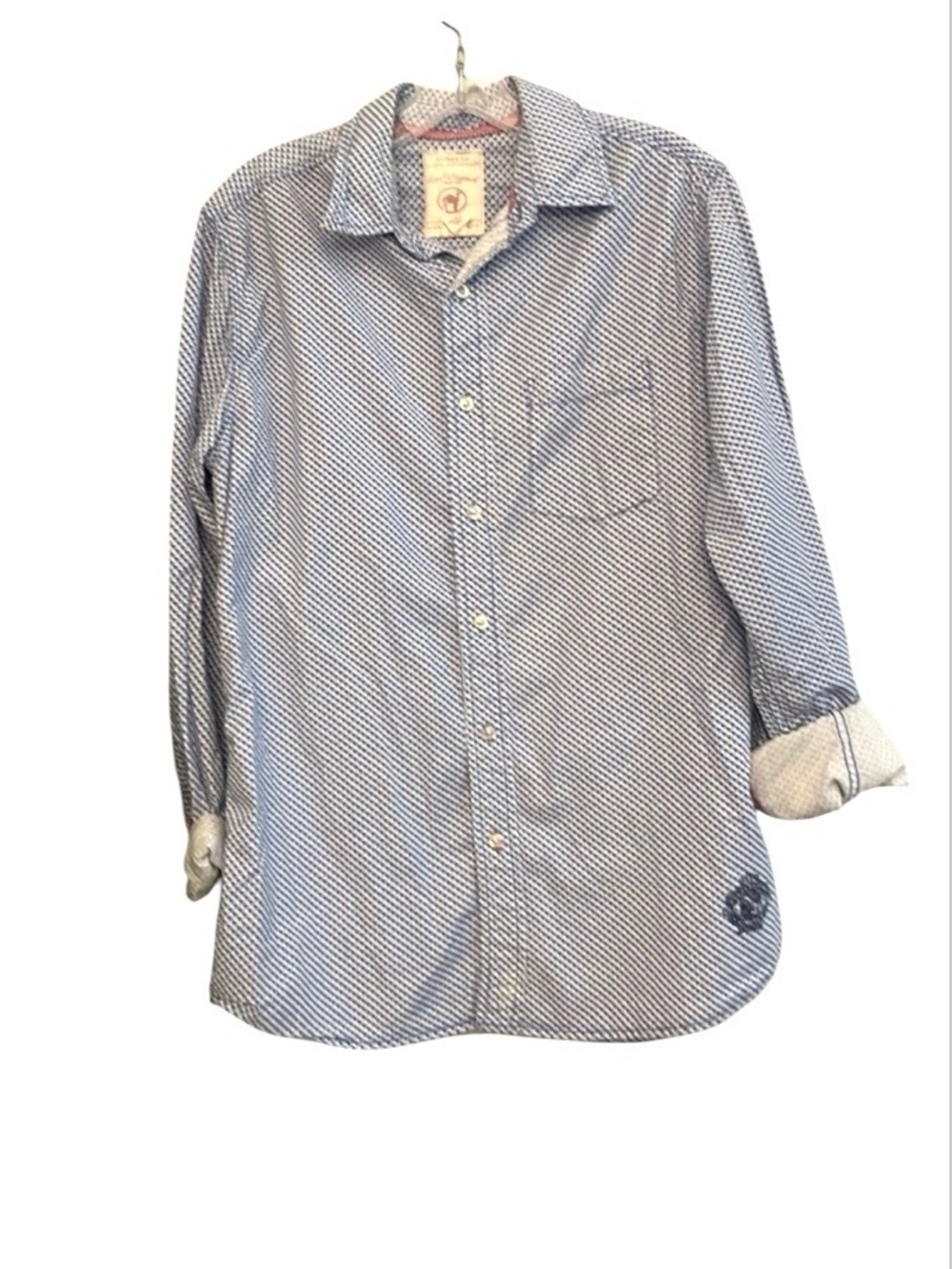 Red Camel Blue/White Button Up Medium